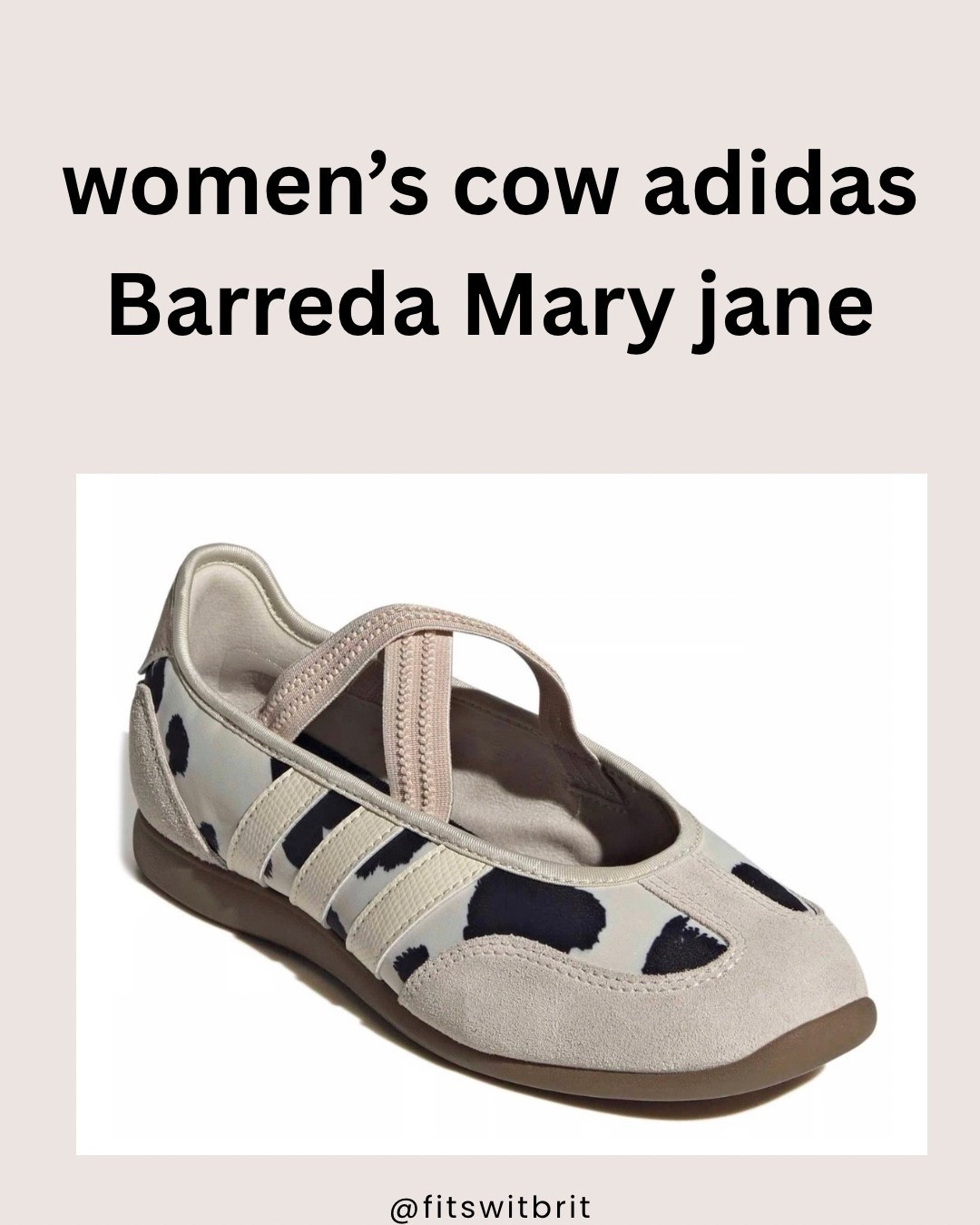 Women’s Cow Print Adidas Barreda Mary Jane