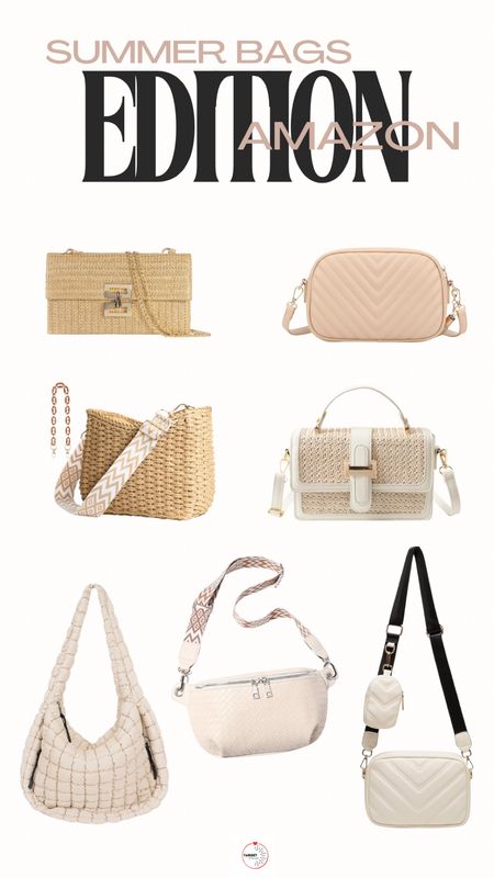 Amazon Summer Bags Collection straw bags, crossbody bags, leather bags, etc #amazon #amazonfashion #amazonlooks #amazonfinds #summerbags

#LTKItBag #LTKTravel #LTKFindsUnder50