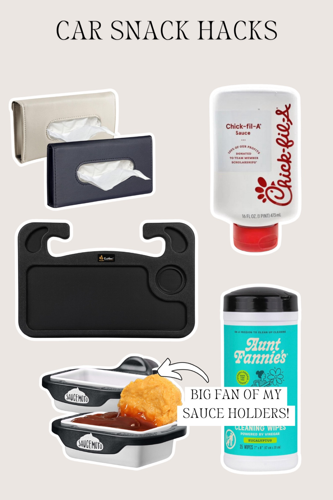 Just a few necessities when snacking in the car. Listen we all do it so might as well be comfortable. All from Amazon 🙌🏻 perfect for carpool 😉 

#LTKHome #LTKTravel #LTKFindsUnder50