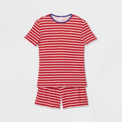 Men's July 4th Striped Pajama Set - Red | Target