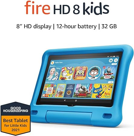 Fire HD 8 Kids tablet, 8" HD display, ages 3-7, 32 GB, includes a 1-year subscription to Amazon K... | Amazon (US)