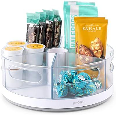 YouCopia Crazy Susan Kitchen Cabinet Turntable, Storage and Snack Organizer with 6 Removable Bins | Amazon (US)