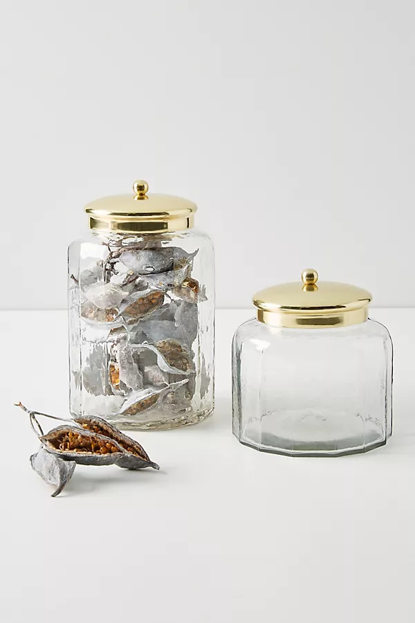 Janie Glass Canister By Anthropologie in Brown Size L | Anthropologie (US)