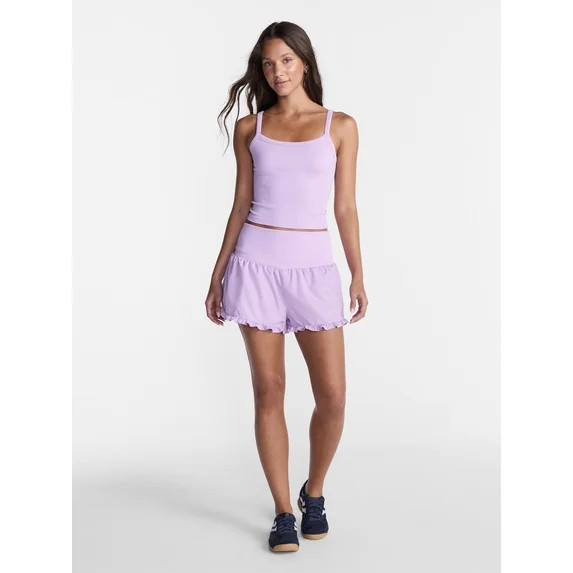 No Boundaries Ruffle Hem Shorts, 2" Inseam, Women's XXS-XXL | Walmart (US)