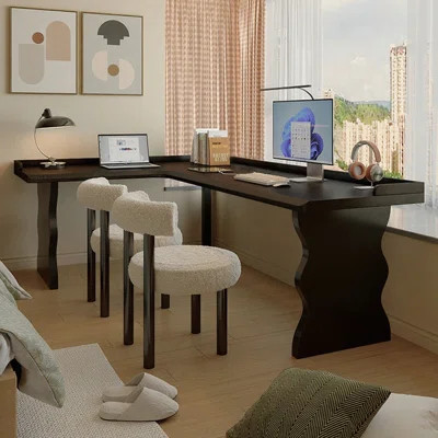 Picture color Free form Solid Wood writing desk | Wayfair North America