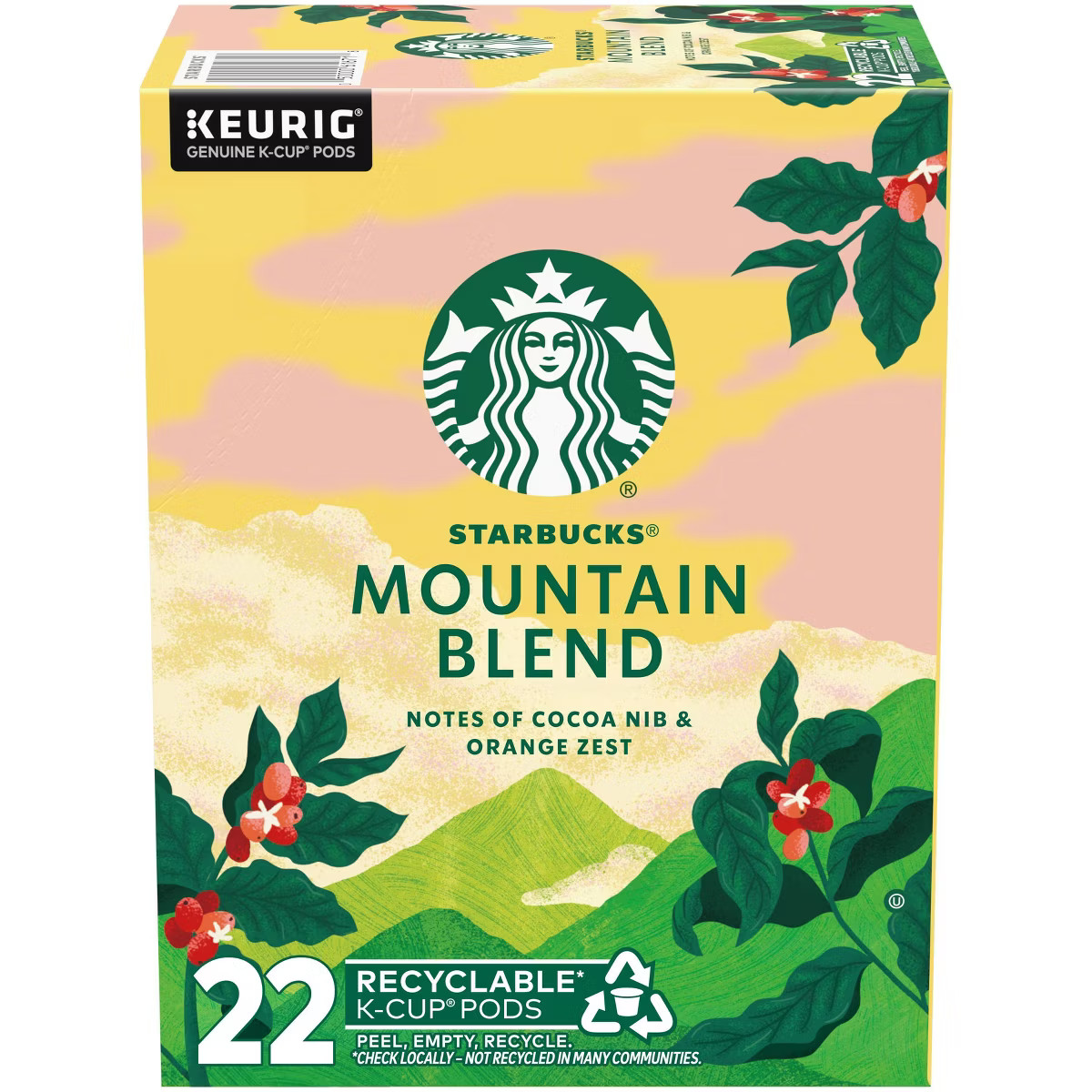 Starbucks Keurig Mountain Blend Medium Roast Coffee Pods - 22 K-Cups | Target