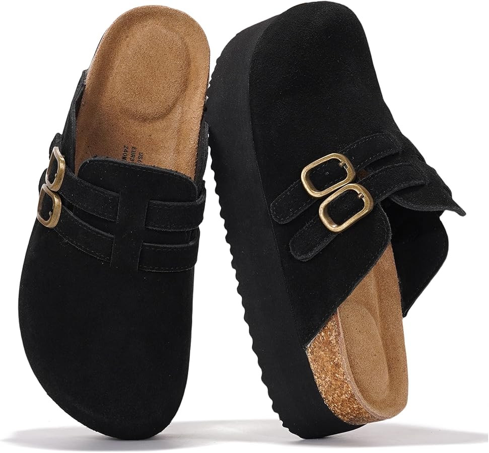 Project Cloud 100% Genuine Leather Clogs for Women - Wedge Womens Clogs Platform Sandals with Mem... | Amazon (US)