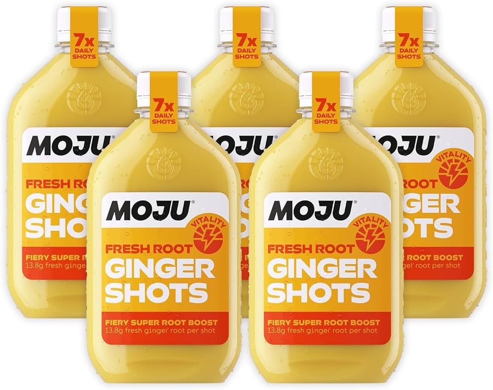 MOJU Ginger Shots - Dosing Bottles (5x420ml Pack, 35 Shots), Immune Support, Natural Ingredients,... | Amazon (UK)