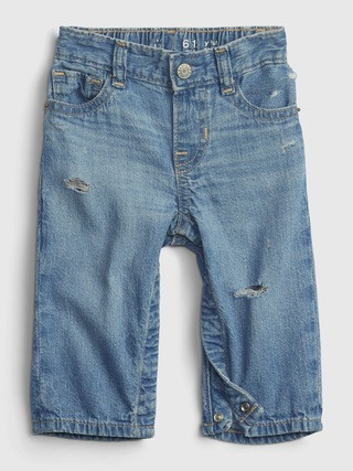 Baby 100% Organic '90s Loose Fit Jeans with Washwell | Gap (US)