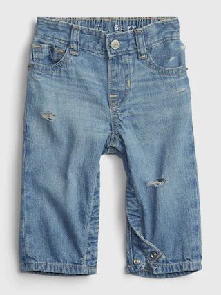 Baby 100% Organic &apos;90s Loose Fit Jeans with Washwell | Gap (US)