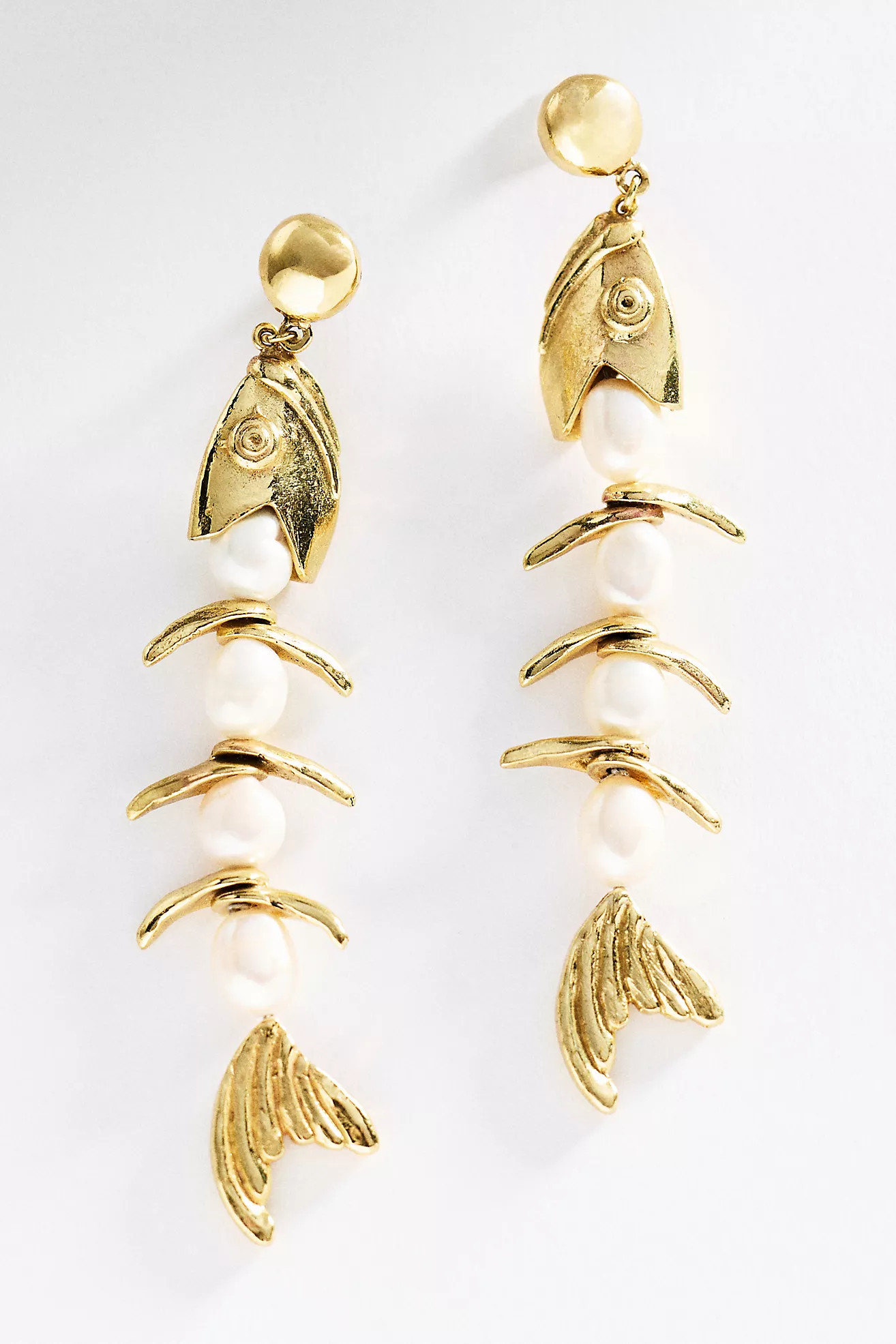 ALEMAIS Calypso Pearl Fish Drop Earrings | Anthropologie (US)