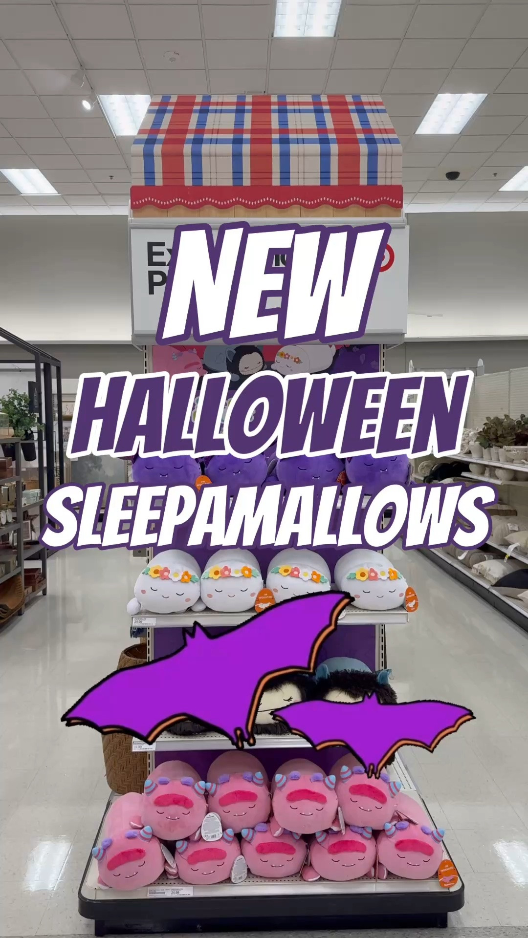 New @target…these Halloween Sleepamallows by @squishmallows !  These soft weighted pillows are so perfect as a decorative pillow or sleepy time cuddles!  They’re available in 4 different characters but it was love at first sight with the purple bat!  Which one is your fave?

* Weighted Plush - $24.99

#target #halloween #new #viral #trending

#LTKmomlife #LTKKids #LTKHome