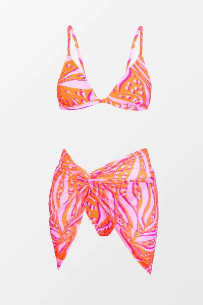 Street Art Triangle Adjustable Straps Bikini Set | Cupshe