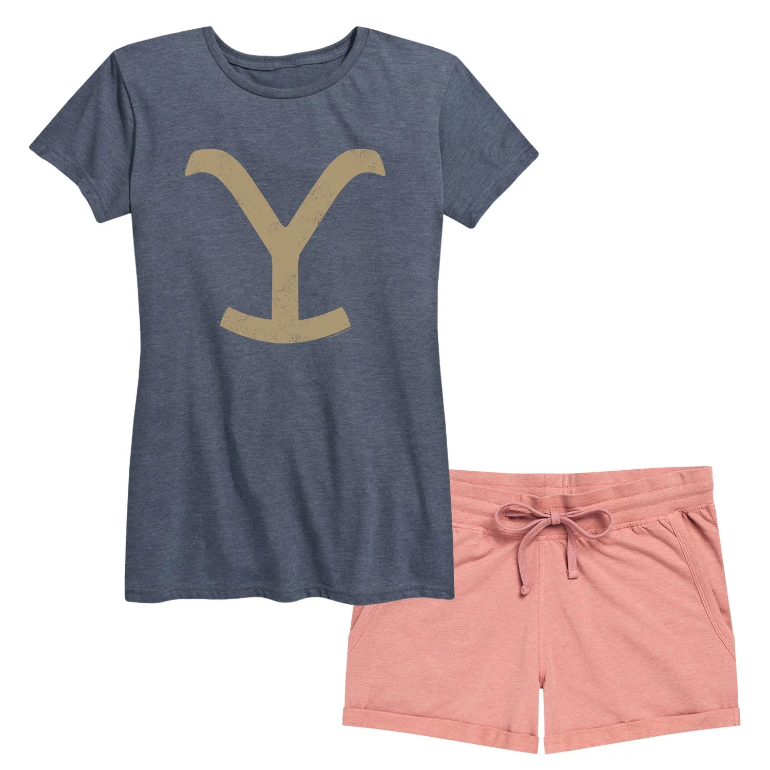Yellowstone - Women's T-Shirt And Shorts Lounge Set | Walmart (US)
