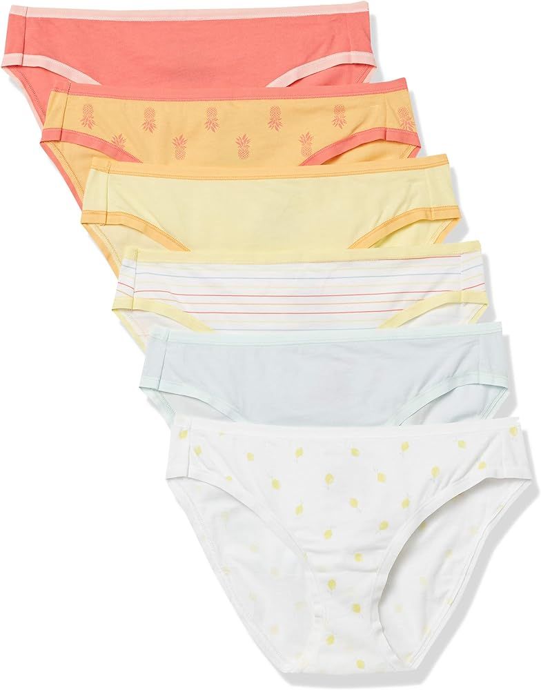Amazon Essentials Women's Cotton Bikini Brief Underwear (Available in Plus Size), Multipacks | Amazon (US)