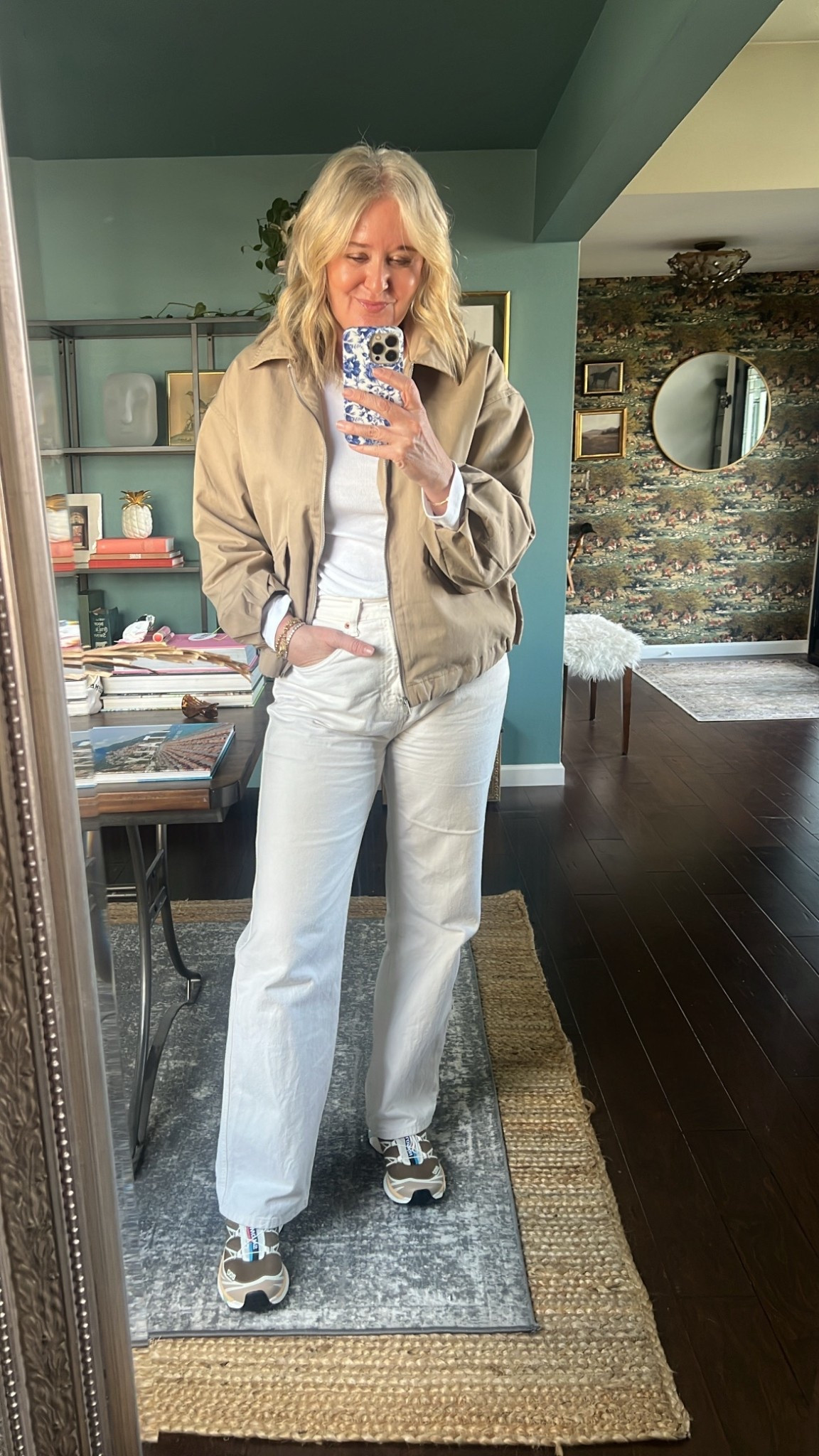 Sunday OOTD! 
Jacket size small
Tee size medium 
Jeans tts
Sneakers tts

#LTKdayinmylife #LTKOver40 #LTKootd