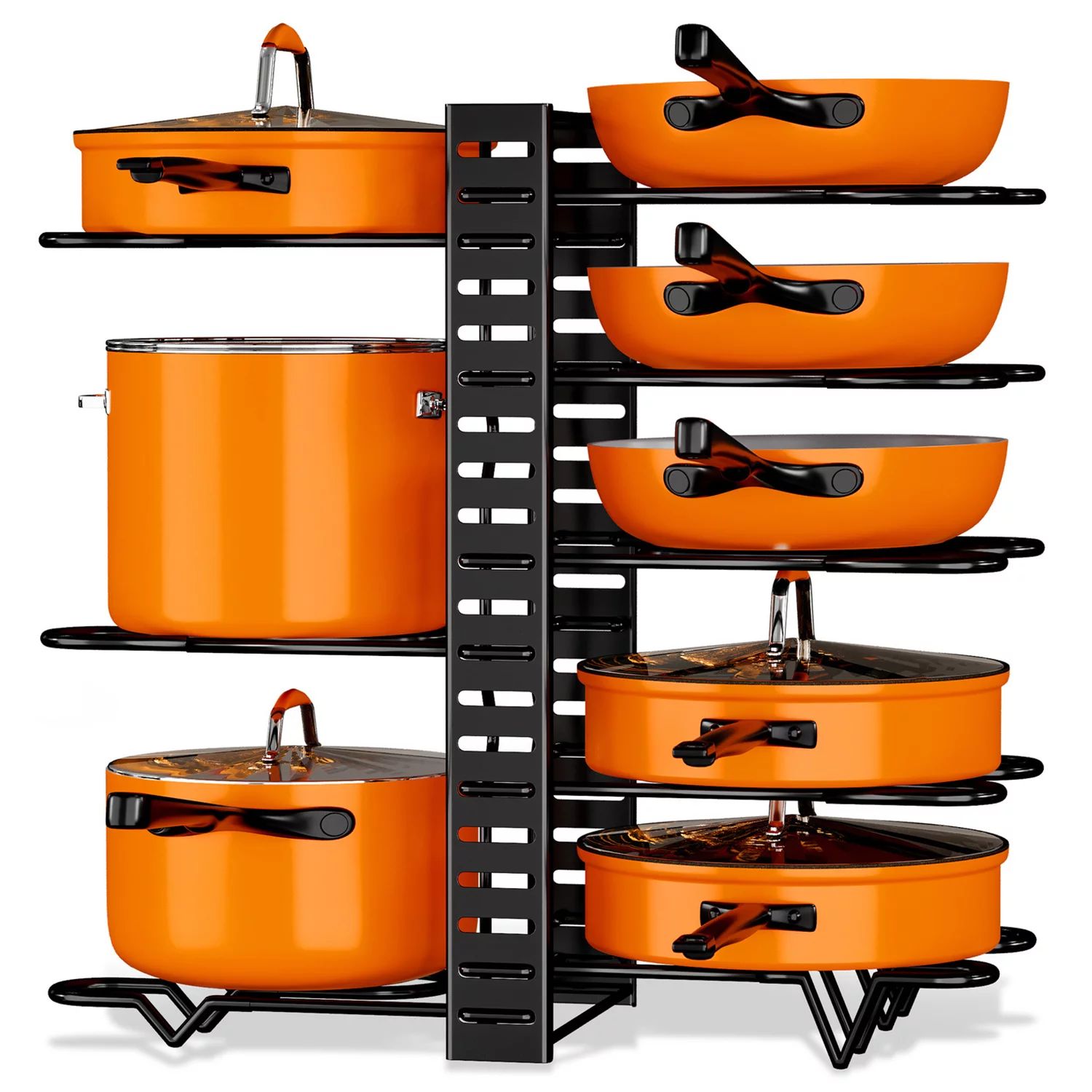 Werseon Pot Rack Organizers 8 Tiers Pots and Pans Organizer Kitchen Cabinet Storage Metal Holders... | Walmart (US)