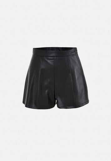Black Faux Leather Shorts | Missguided (US & CA)