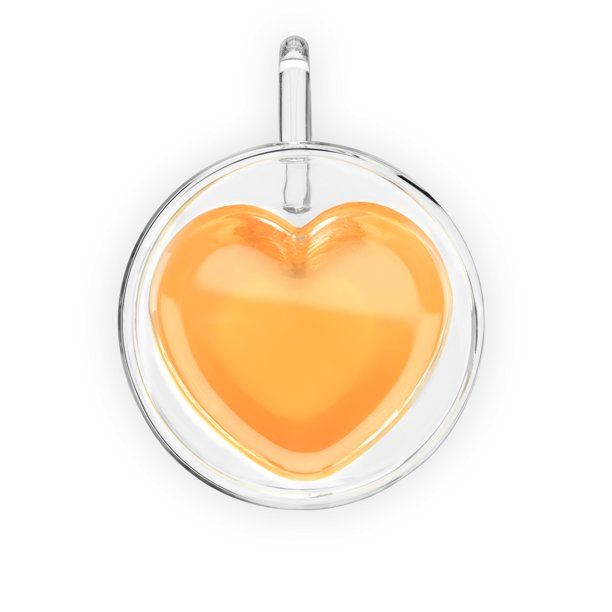 Kendall: Heart Double Walled Glass Tea Mug - Walmart.com | Walmart (US)