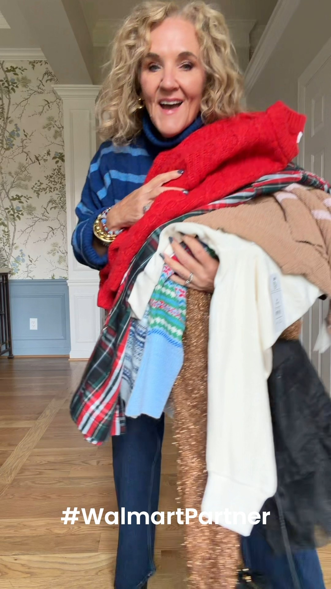 Going to post this on my feed on insta but you get a first look! Selling fast! 

Sizing details 
I sized up to a large in the blue and pink fair aisle
The blue and gray fair isle is a men’s and I didn’t like the fit
White blouse size small
Maxi skirt size medium
All the other sweaters size medium
Patch pocket jeans, size 6
Plaid dress size medium
Taffeta  skirt size medium
Faux fur leopard jacket, size large I did have to size up for the arms

#LTKHoliday #LTKFindsUnder50 #LTKOver40