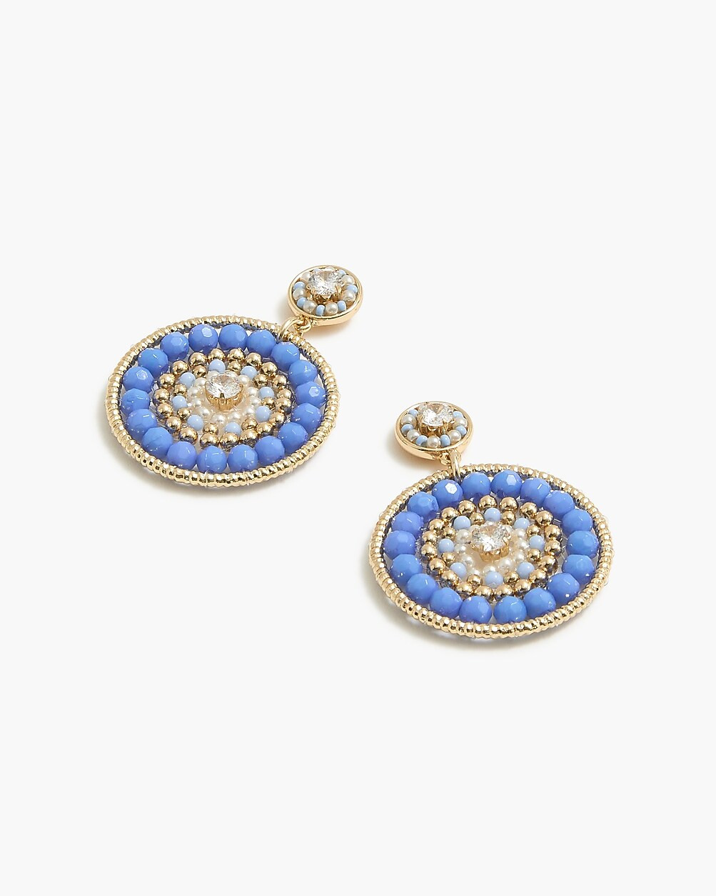 Beaded circle statement earrings | J.Crew Factory