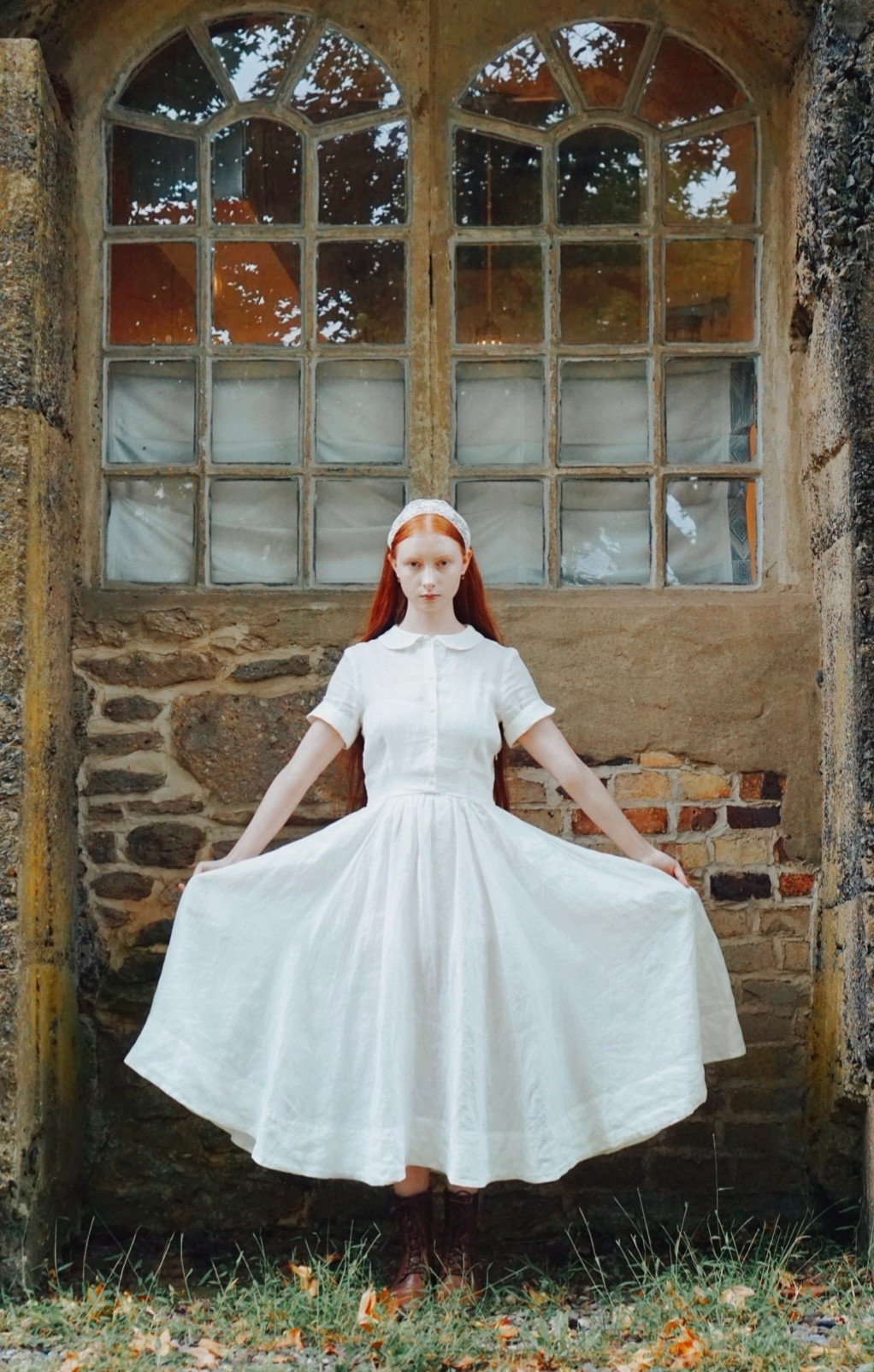 Beautiful linen dress that is so versatile! #cottagecore #countrycottagecore #whitedress