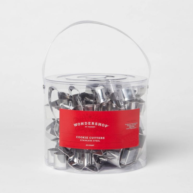 20pk Stainless Steel Assorted Cookie Cutter Bucket Set - Wondershop™ | Target