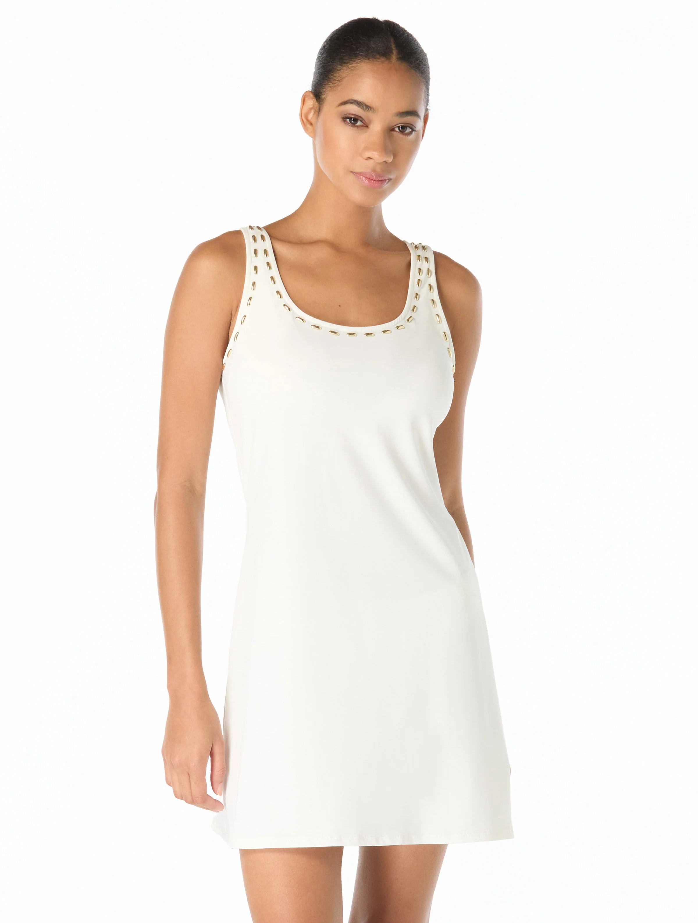 Michael Kors Cover Up Tank Dress - Half Moon Studs | Beach2Ocean