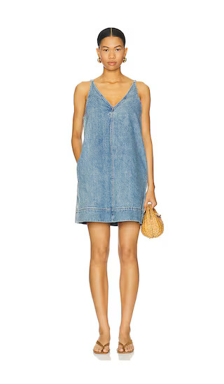 PISTOLA Tavi Pop Over Dress in Blue. - size L | Revolve Clothing (Global)