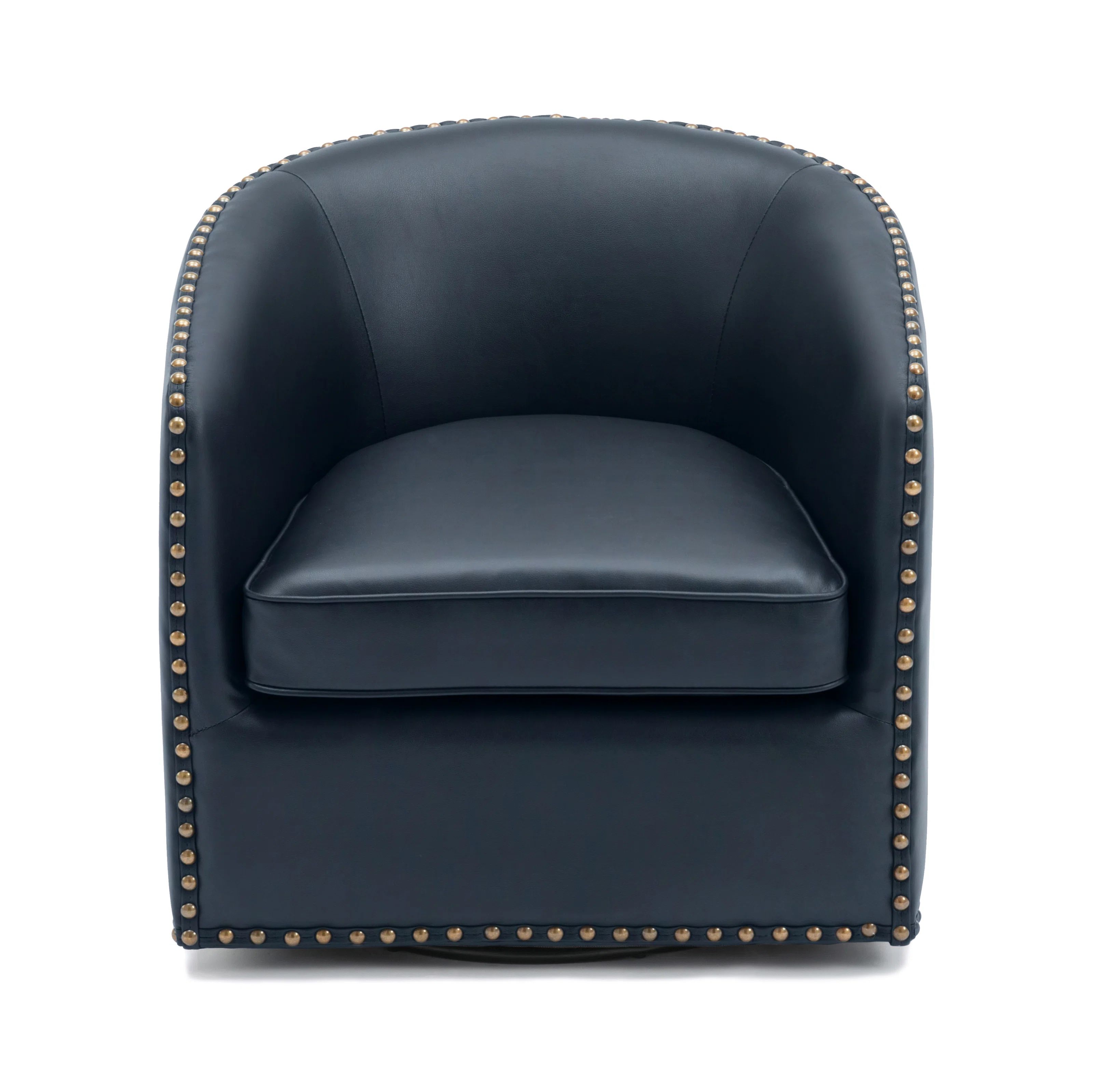 Gatwick Vegan Leather Swivel Barrel Chair | Wayfair North America