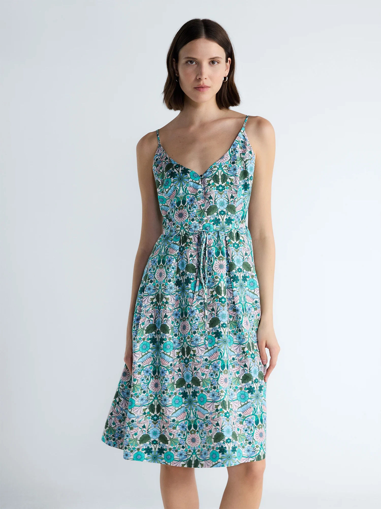 Free Assembly Women's and Women's Plus Sleeveless Printed Silk Dress, Sizes XS-4X | Walmart (US)