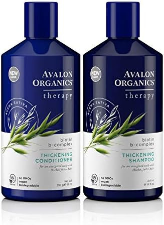 Amazon.com : Avalon Organics All Natural Biotin B-Complex Therapy Thickening Shampoo and Conditio... | Amazon (US)