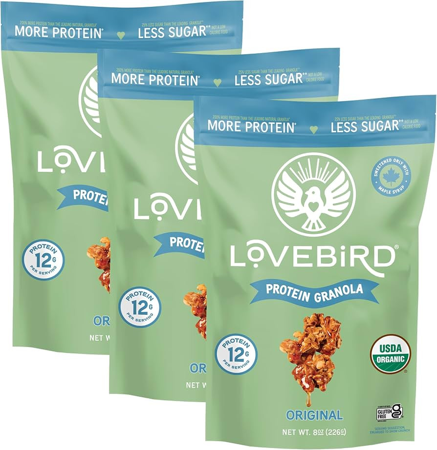 Lovebird Gluten Free Granola - Organic Protein Granola - 7 Real Ingredients | Amazon (US)