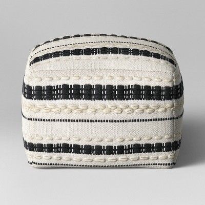 Lory Pouf Black and White Textured - Opalhouse™ | Target