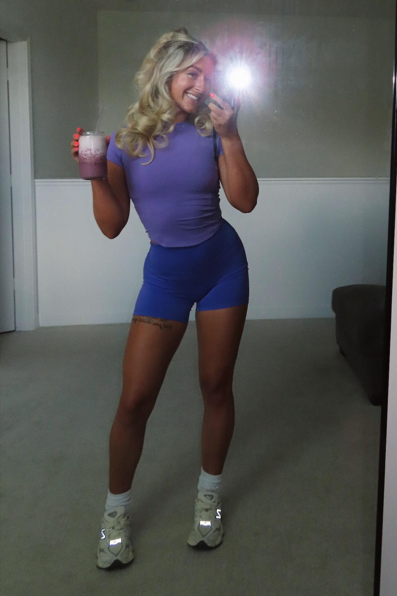 My FAVORITE workout/every day top!💜🦄🍇

Shorts are paragon reluna original sculptseam!

#LTKFitness #LTKActive #LTKFindsUnder50