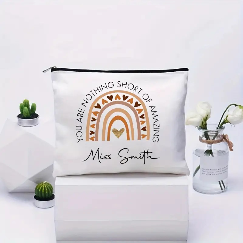 Teacher Makeup Bag Personalized Teacher Appreciation Gifts - Temu | Temu Affiliate Program