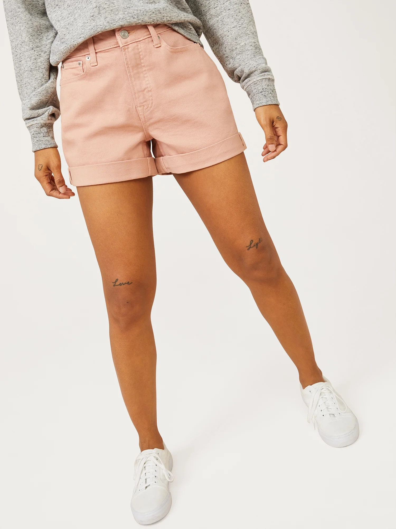 Free Assembly Women’s Rolled Cuff Jean Shorts | Walmart (US)