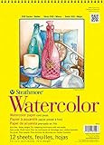 Strathmore 300 Series Watercolor Paper Pad, Top Wire Bound, 9x12 inches, 12 Sheets (140lb/300g) - Ar | Amazon (US)