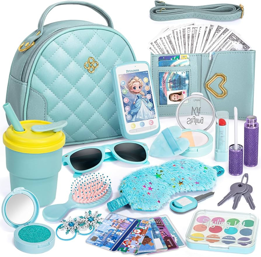 Handtasche Für Kinder Mädchen, Eiskönigin Spielzeug, Schminke, Spielzeugtasche, Elsa Handy Gel... | Amazon (DE)