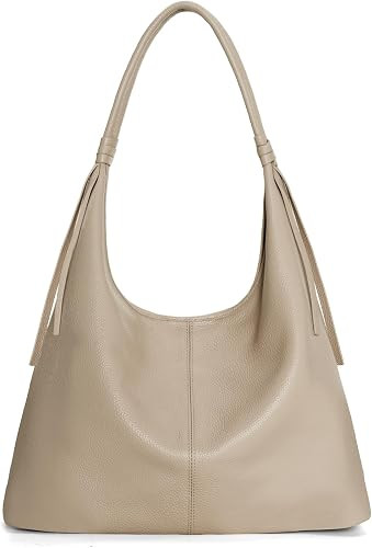 befen Genuine Leather Slouchy Hobo Purses for Women, Casual Hobo Bags | Amazon (US)