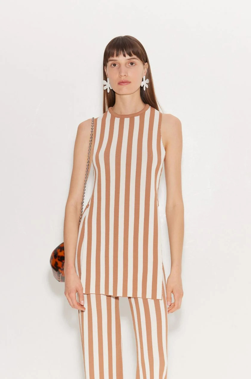 Knits
           By Canoga Top in Tan Stripe | Simon Miller