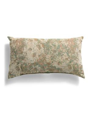 Made In Usa 14x24 Fisher Floral Tapestry Oversized Pillow | TJ Maxx