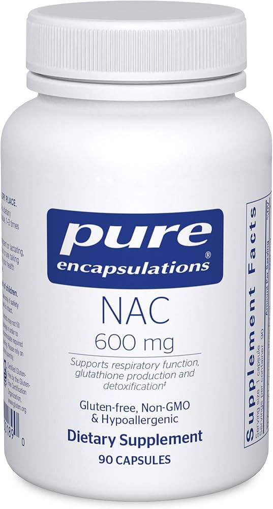 Pure Encapsulations NAC 600 mg - N-Acetyl Cysteine NAC Supplement for Lung Health & Immune Suppor... | Amazon (US)