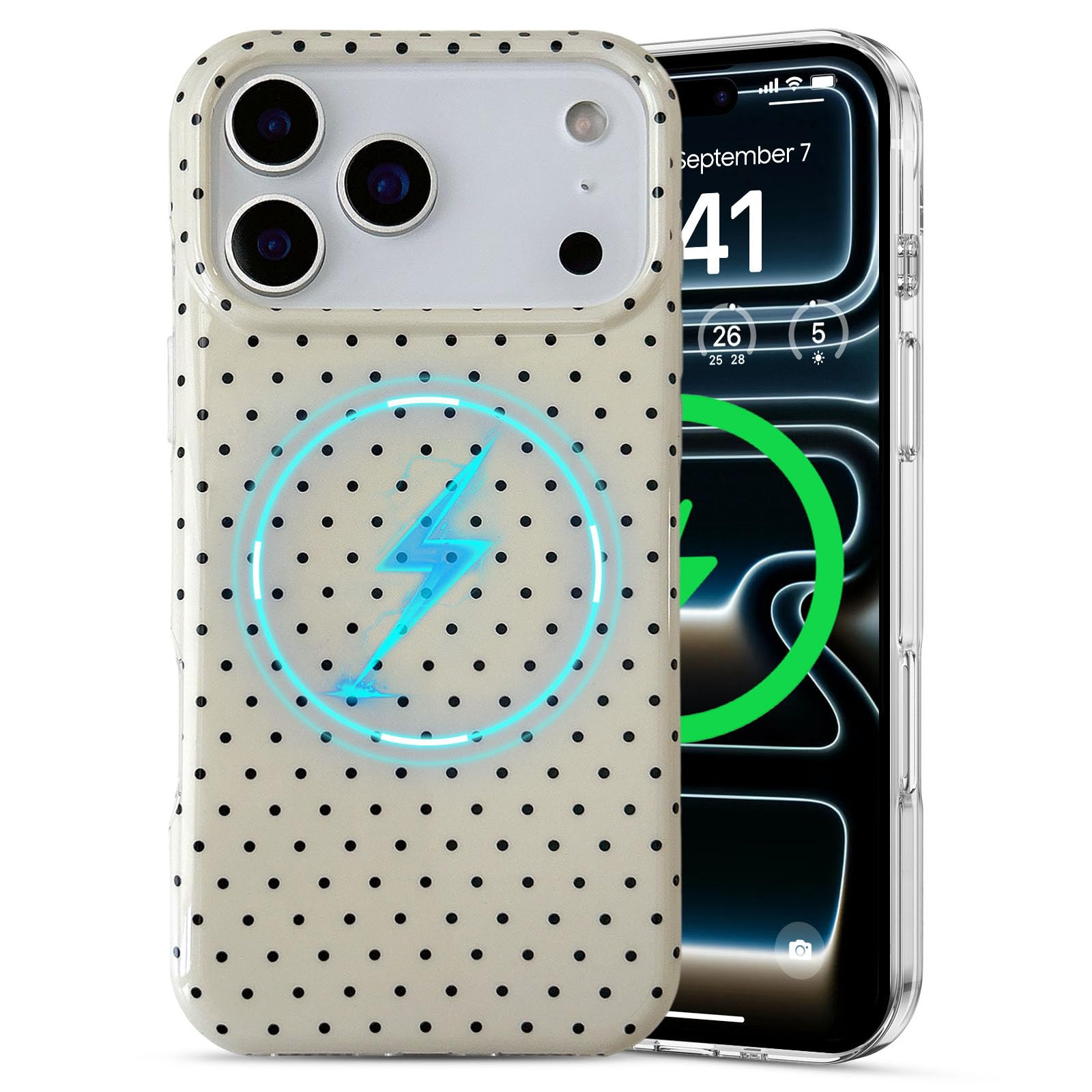 EYZUTAK Magnetic for iPhone 17 Pro Max Case Compatible with MagSafe, Fashion Cute Polka Dot Phone... | Amazon (US)