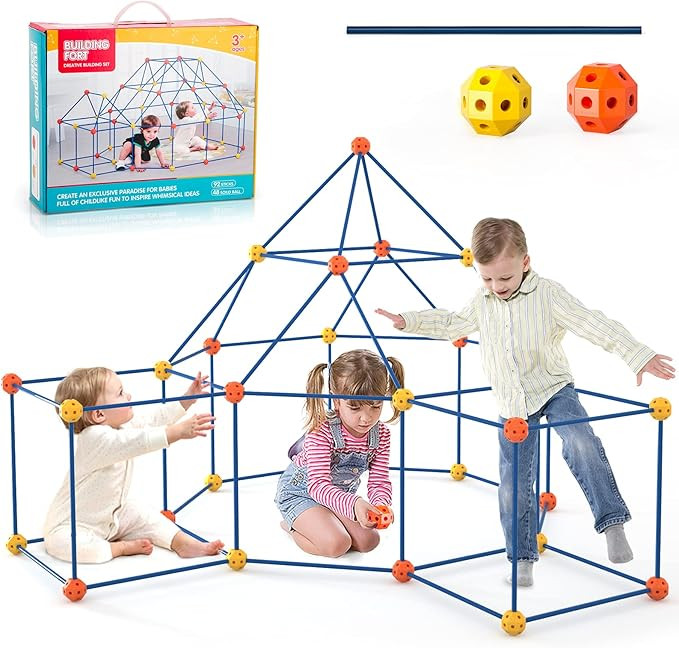 Lucky Doug 140 PCS Fort Building Kit Set for Kids, Construction Fort Builders Building STEM Toys ... | Amazon (US)