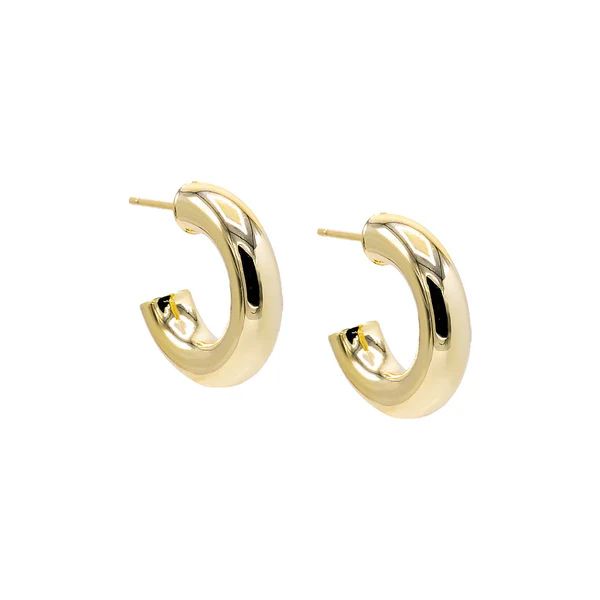 Chunky Hollow Hoop Earring | Adina Eden