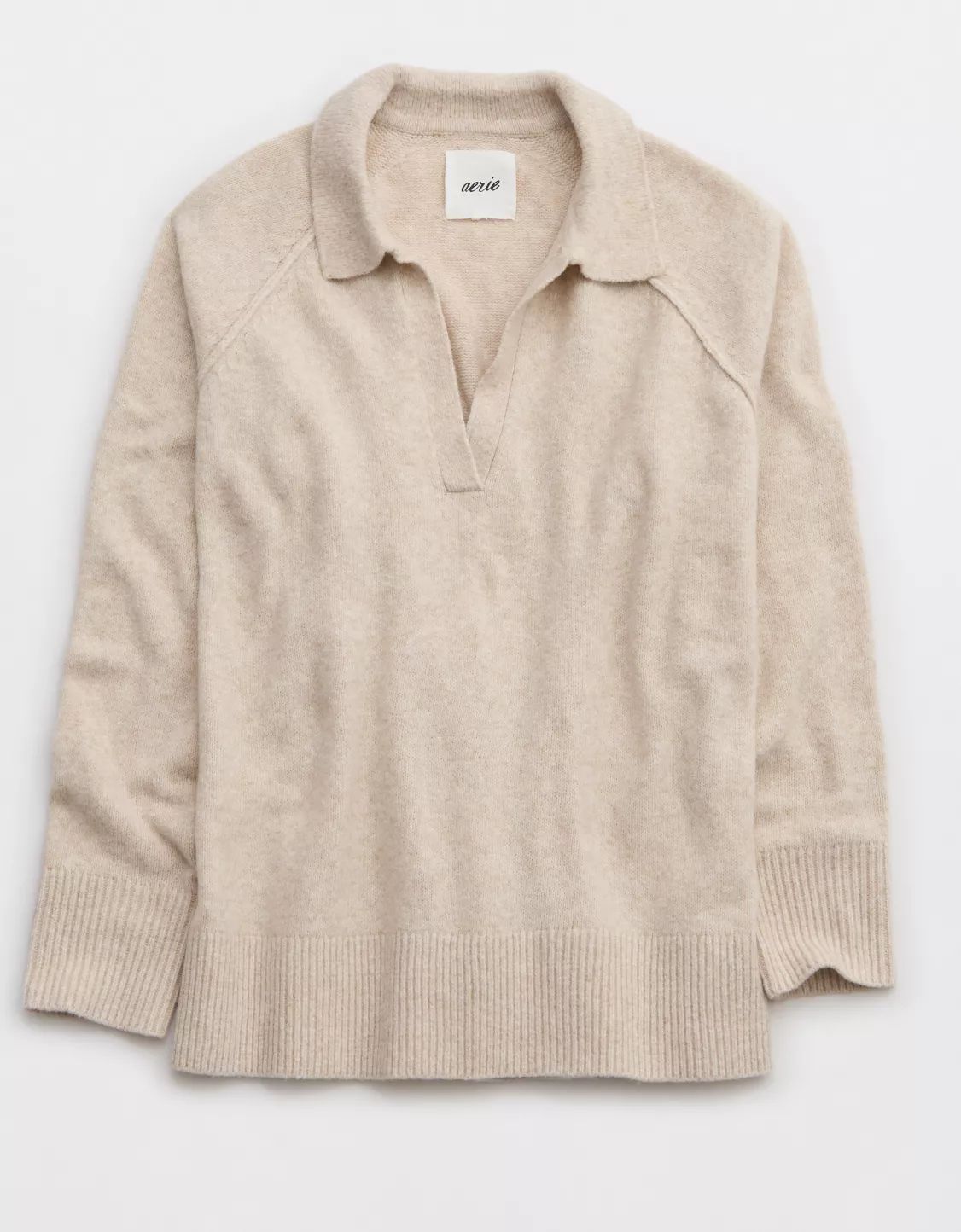 Aerie Unreal Polo Sweater | Aerie