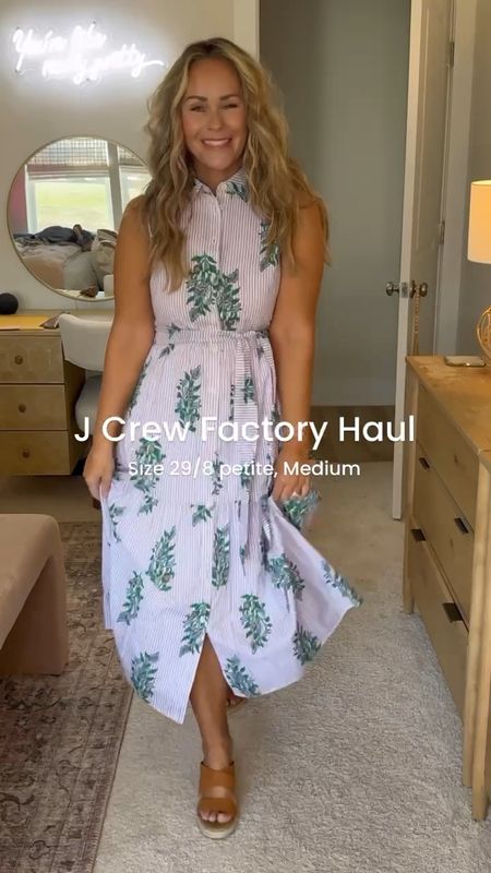 HUGE J Crew Factory Sale - actually went into the J Crew Factory store to grab these looks because I could NOT wait for shipping 😍

My sizing details: 
29 in pants
8 in dress
Medium in shirts 
Shoes are TTS 

The patchwork denim jeans I was iffy about but OMG so CUTE (I am wearing a 29)
Espadrille wedge sandals are to die for! The perfect shoe for Spring and Summer

Sizes are linked on my LTK post 🤍

#jcrewfactory #springlooks #dressforspring #momapproved #whowhatwear #styleagram

#LTKsalealert #LTKfindsunder100 #LTKstyletip