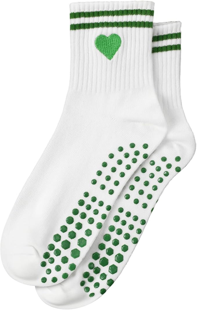 Jeyiour Pilates Socks with Grips Women Non Slip Yoga Socks for Ballet Dance Barefoot Workout Hosp... | Amazon (US)