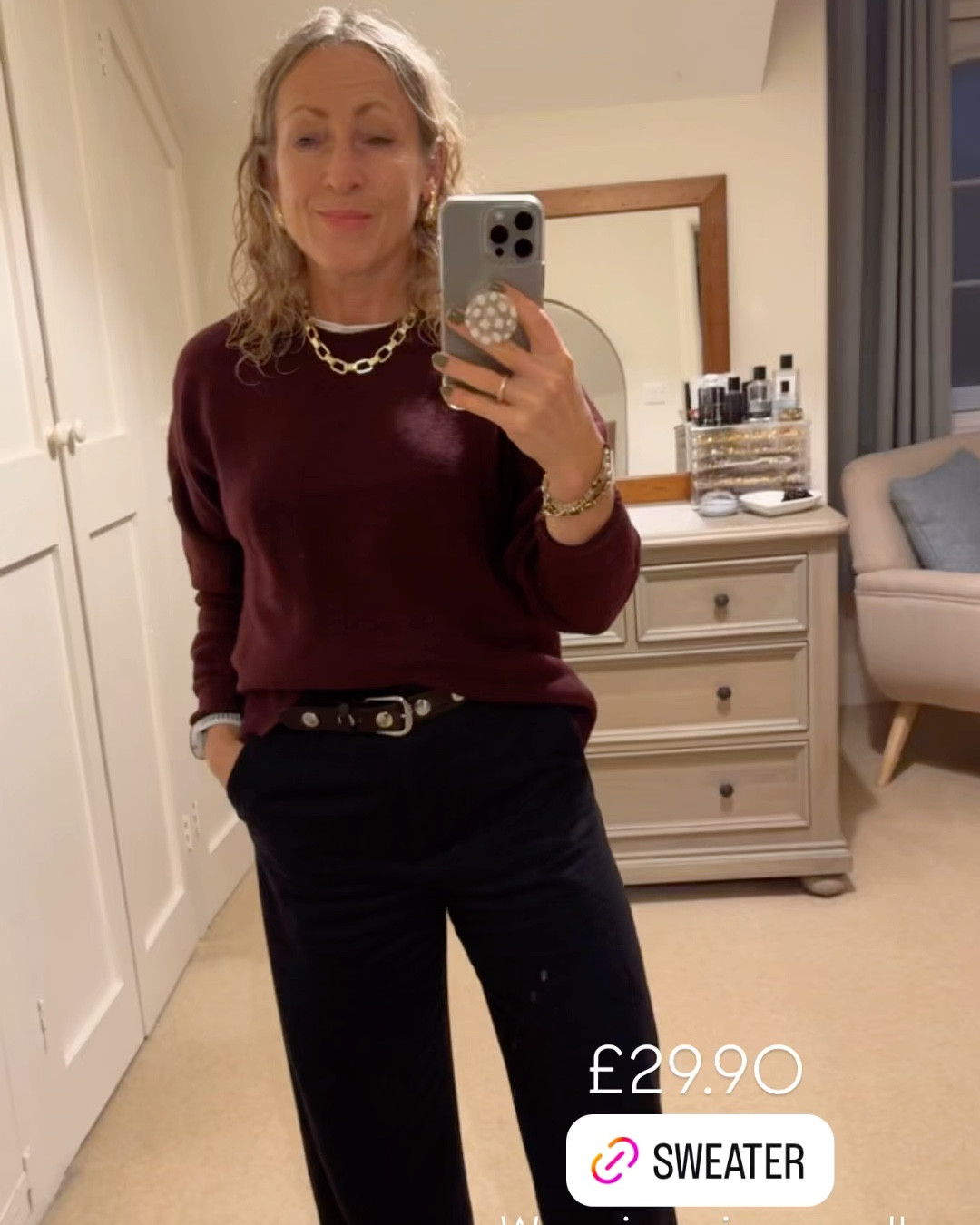 Burgundy sweater 

#LTKuk #LTKautumn